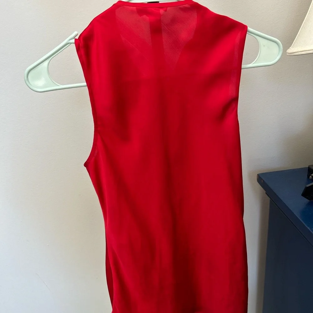 Red Ruffle Blouse - Picture 2 of 3